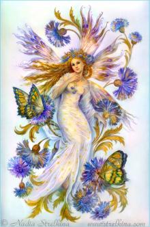 Cornflower-blue fairy