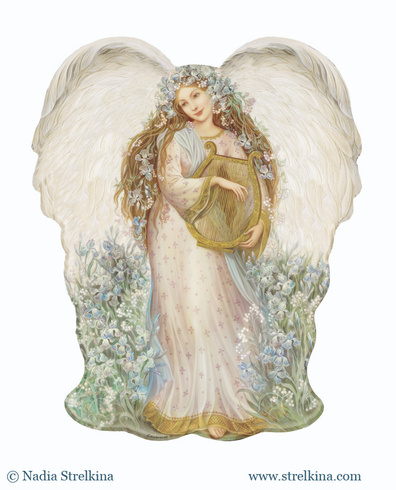 Angel with harp
