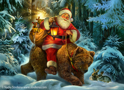 Santa in the forest