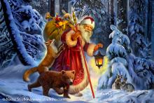 Дед Мороз спешит на  праздник
